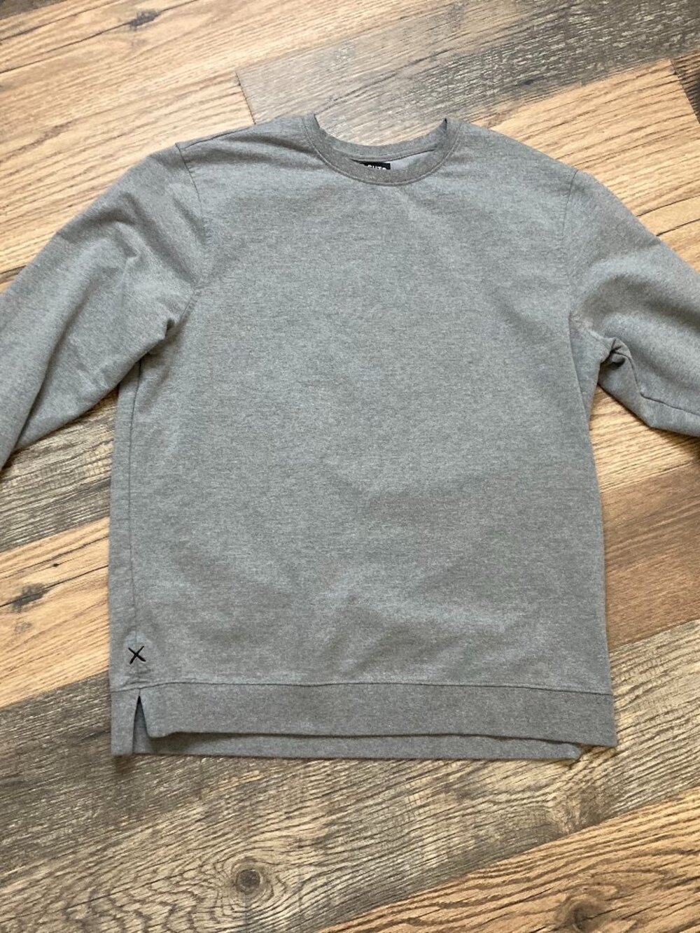 Cuts Hyperloop Split-Hem Sweatshirt Mens L Gray Crewneck Pullover Athleisure